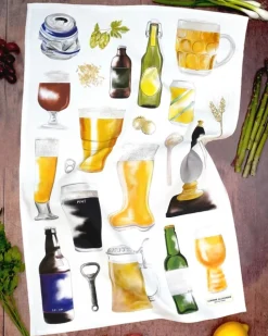 Corinne Alexander Father's Day|Tea-2023 Beer Tea Towel by
