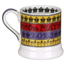 Emma Bridgewater Royal-3 Cheers for King Charles III 1/2 Pint Mug