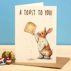 Bewilderbeest Greeting Cards-A Toast to You Greetings Card