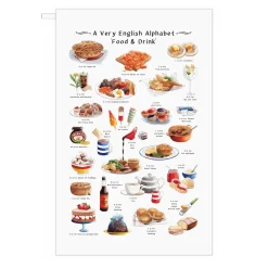 Yeti Tea|Tea Towels-A Very English Alphabet Food & Drink Tea Towel