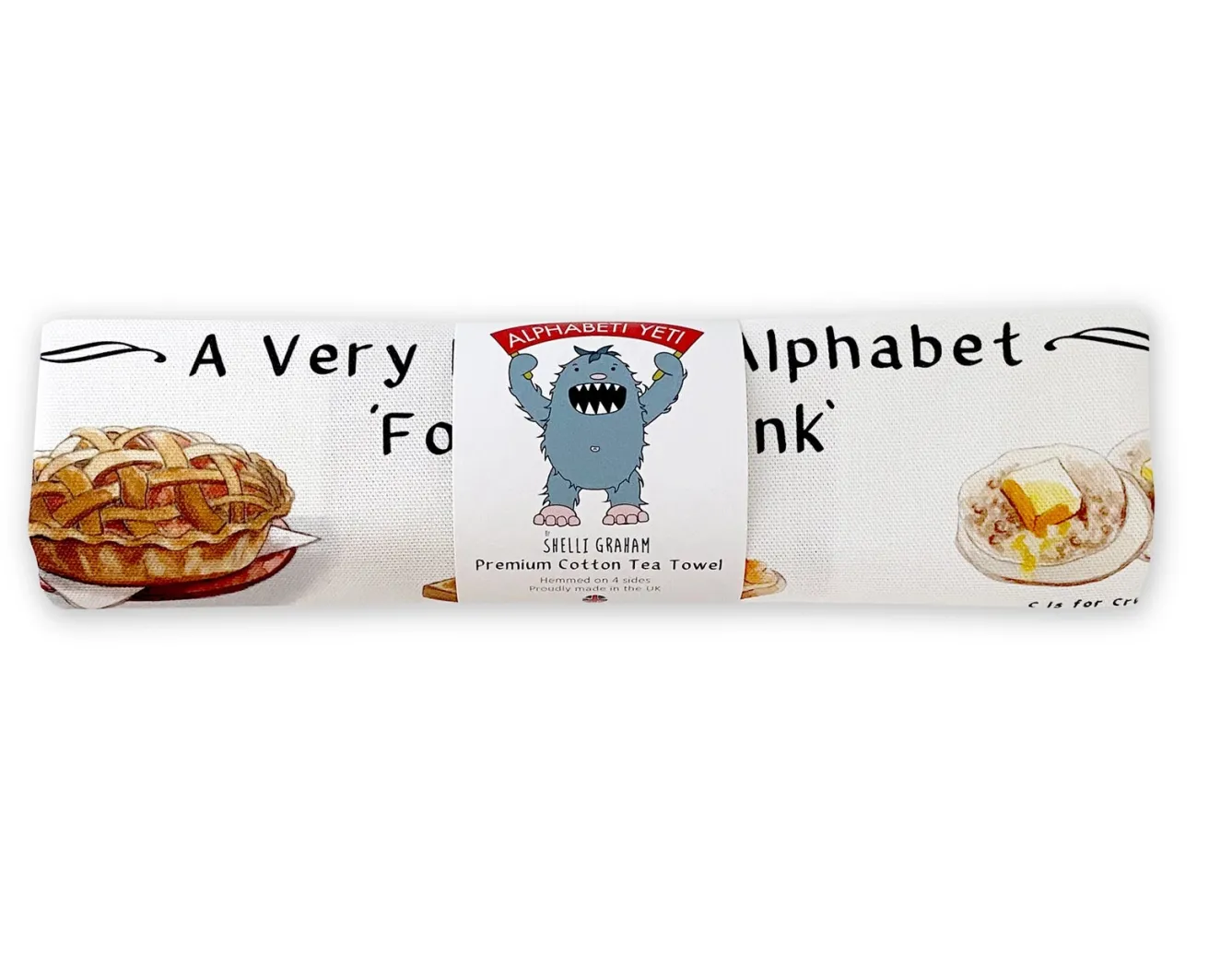 Yeti Tea|Tea Towels-A Very English Alphabet Food & Drink Tea Towel