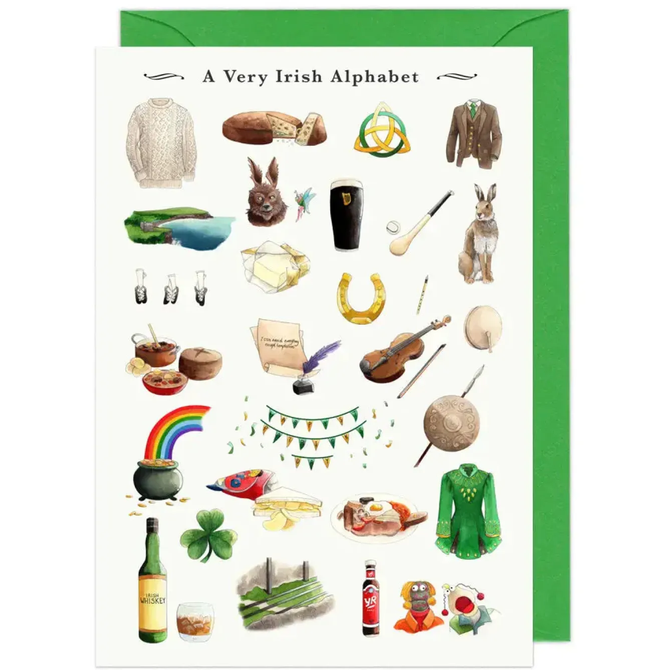 Yeti Greeting Cards-A Very Irish Alphabet Greeting Card
