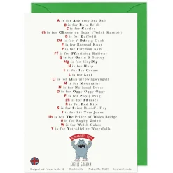 Yeti Greeting Cards-A Very Welsh Alphabet Greeting Card