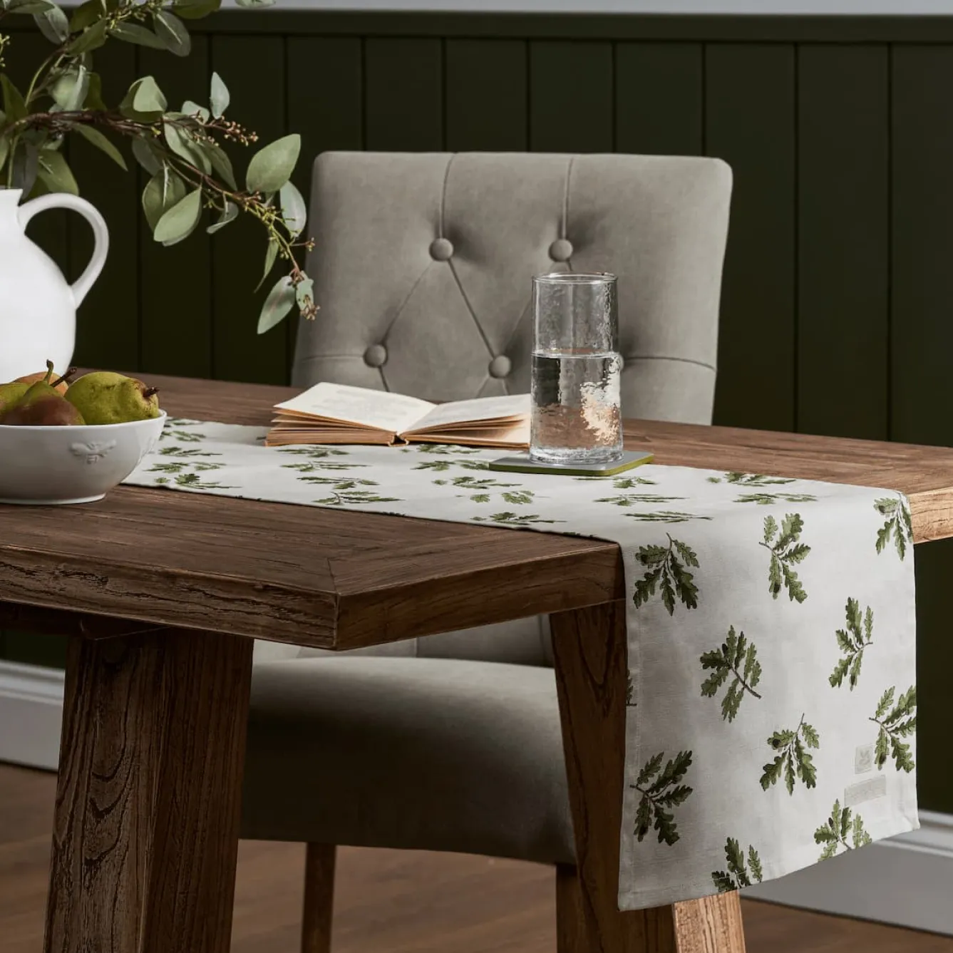 Sophie Allport Table Runners-Acorn and Oak Leaf Table Runner