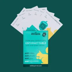 Jen Winnett Greeting Cards-addSQUIRREL QR Smart Stickers