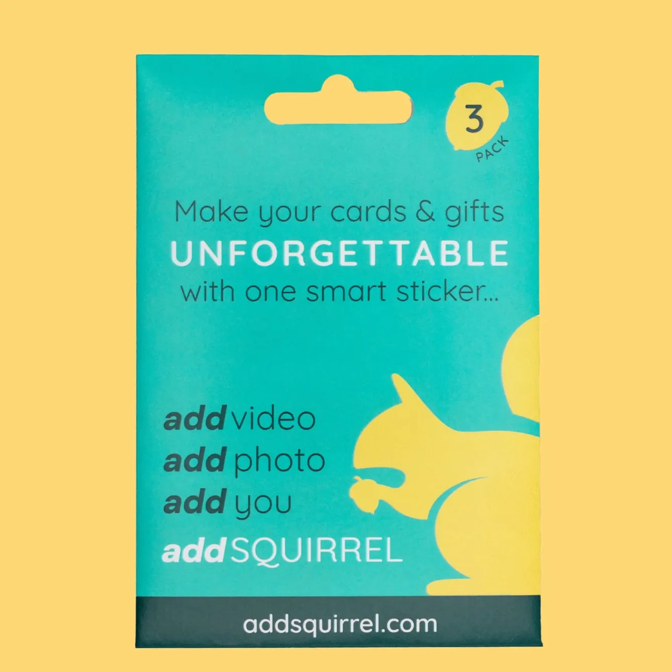 Jen Winnett Greeting Cards-addSQUIRREL QR Smart Stickers