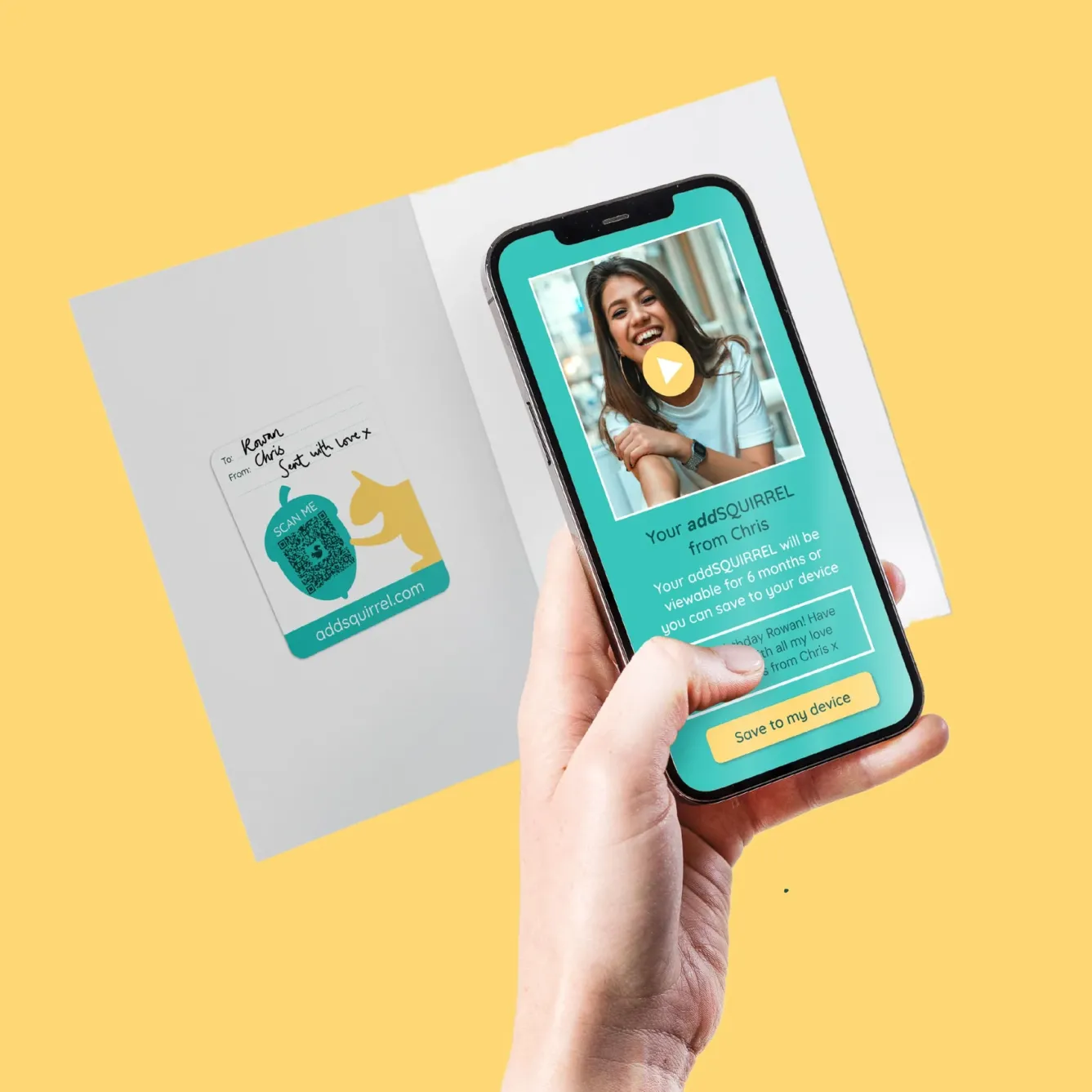 Jen Winnett Greeting Cards-addSQUIRREL QR Smart Stickers