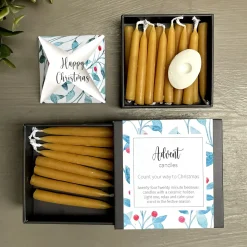 Cotton & Grey Christmas|Seasonal Decor-Advent Candles - Berry