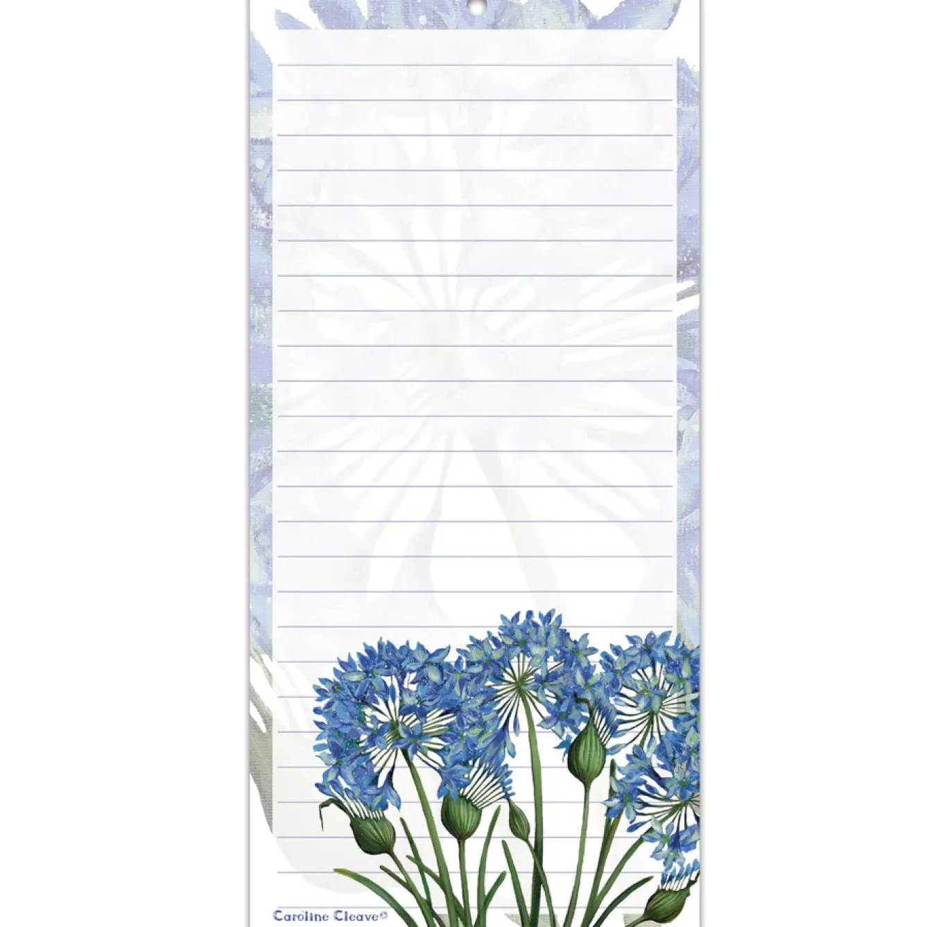 Emma Ball Stationery-Agapanthus Lined Magnetic Pad