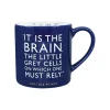 Half Moon Bay Whimsical-Agatha Christie "Little Grey Cells" Ceramic Mug