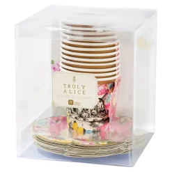 Talking Tables Picnic|Tea-Alice in Wonderland Teacups & Saucer Set - 12 pack