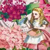 Madame Treacle Greeting Cards-Alice in Wonderland-Pink Flowers Greetings Card