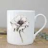 Toasted Crumpet Flowers & Garden-Anemone Bone China Mug Boxed