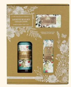 English Soap Company Soaps & Lotions-Anniversary Jasmine & Wild Strawberry Hand & Body Gift Set