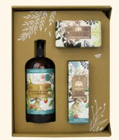 English Soap Company Soaps & Lotions-Anniversary Jasmine & Wild Strawberry Hand & Body Gift Set