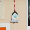 Dapple & Dot Christmas-Aqua Penguin Wooden Christmas Decoration