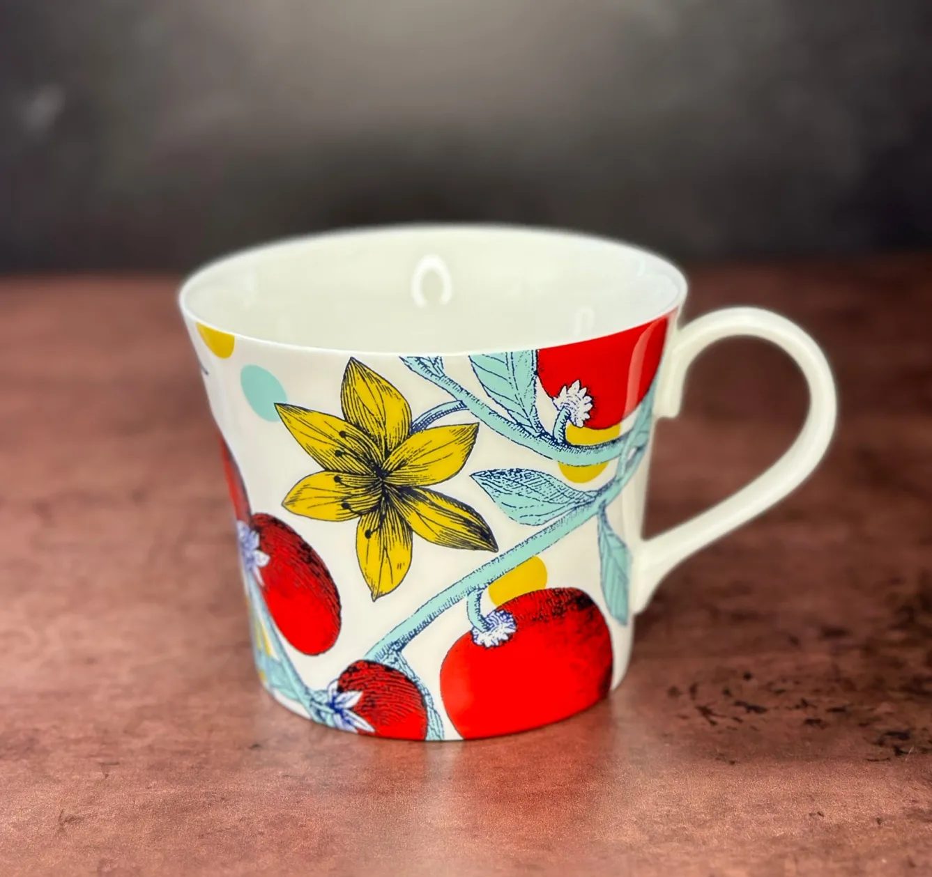 Repeat Repeat Flowers & Garden-Arcadia Fruit Bone China Mug