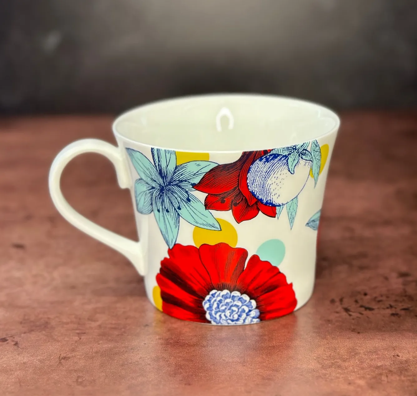 Repeat Repeat Flowers & Garden-Arcadia Fruit Bone China Mug