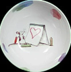 Two Bad Mice Bowls & Dishes-Art of Love Medium Bone China Bowl