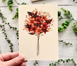 Becky Amelia Greeting Cards-Autumn Bouquet Greeting Card