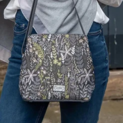 Earth Squared Bags Bags-Autumn Jacquard Grey Logan Bag