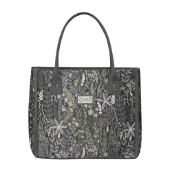Earth Squared Bags Bags-Autumn Jacquard Grey Tote Bag