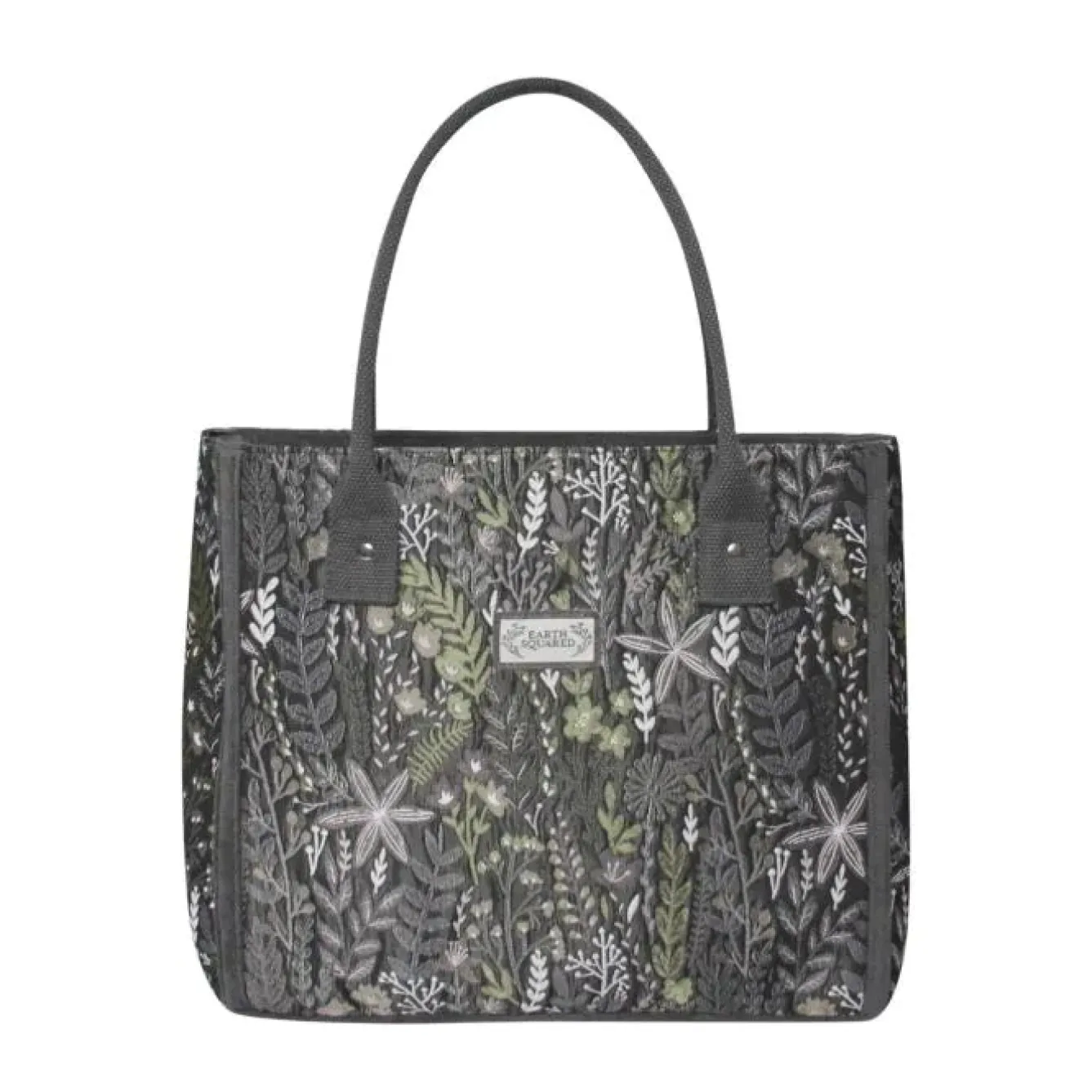 Earth Squared Bags Bags-Autumn Jacquard Grey Tote Bag