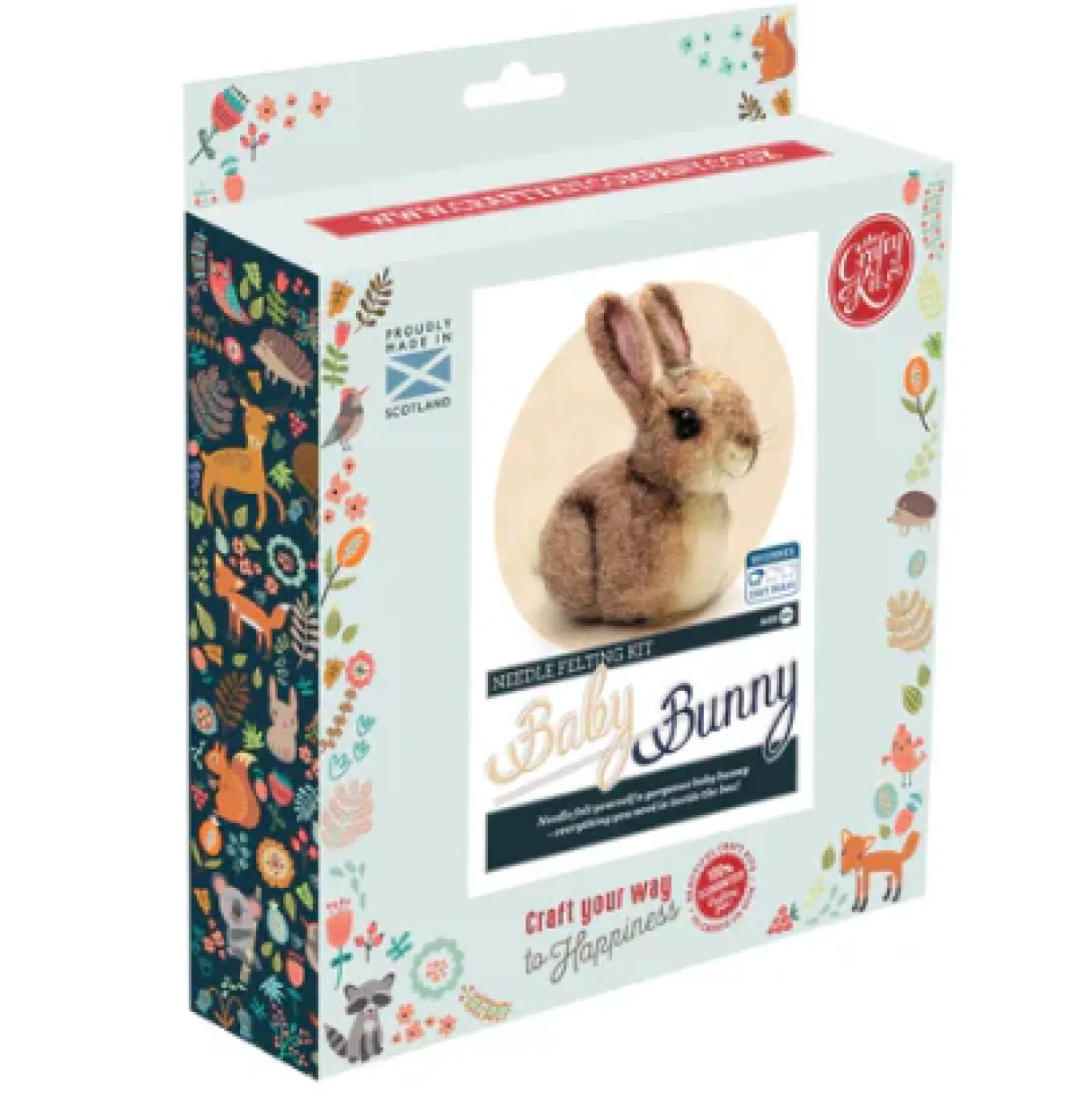 The Crafty Kit Co. Crafts-Baby Bunny Needle Felting Kit