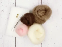 The Crafty Kit Co. Crafts-Baby Bunny Needle Felting Kit