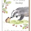 Paper Shed Design Father's Day|Greeting Cards-Badger and Hedgehog Father's Day Greetings Card