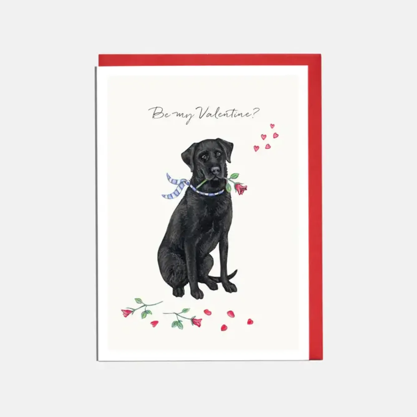 Lottie Murphy Valentine's Day-'Be My Valentine?' Labrador Valentine's Card