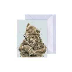 Wrendale Designs Greeting Cards-'Bear Hugs' Gift Enclosure Card
