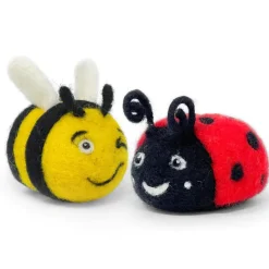 The Crafty Kit Co. Crafts|Children-Beastie Buddies Bee & Ladybird Needle Felting Craft Kit
