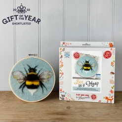 The Crafty Kit Co. Crafts|Children-Bee in a Hoop Needle Felting Kit