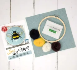 The Crafty Kit Co. Crafts|Children-Bee in a Hoop Needle Felting Kit