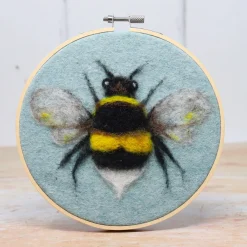 The Crafty Kit Co. Crafts|Children-Bee in a Hoop Needle Felting Kit