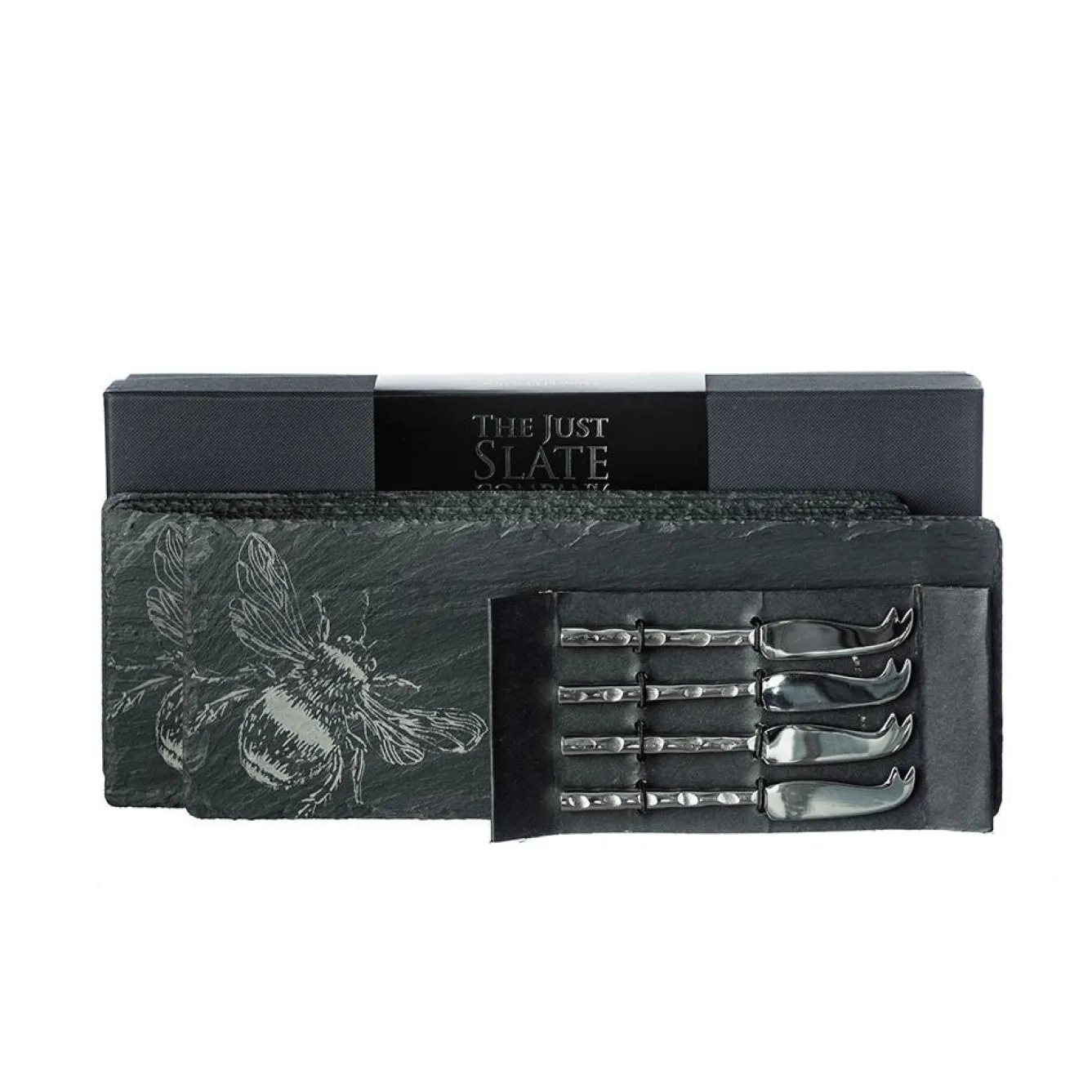 Selbrae Serving Plates & Boards-Bee Mini Cheese Board and Knife Set of 4