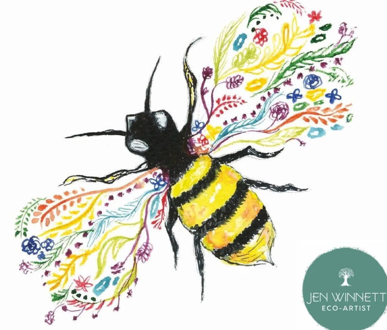 Jen Winnett Art-Bee Signed Art Print