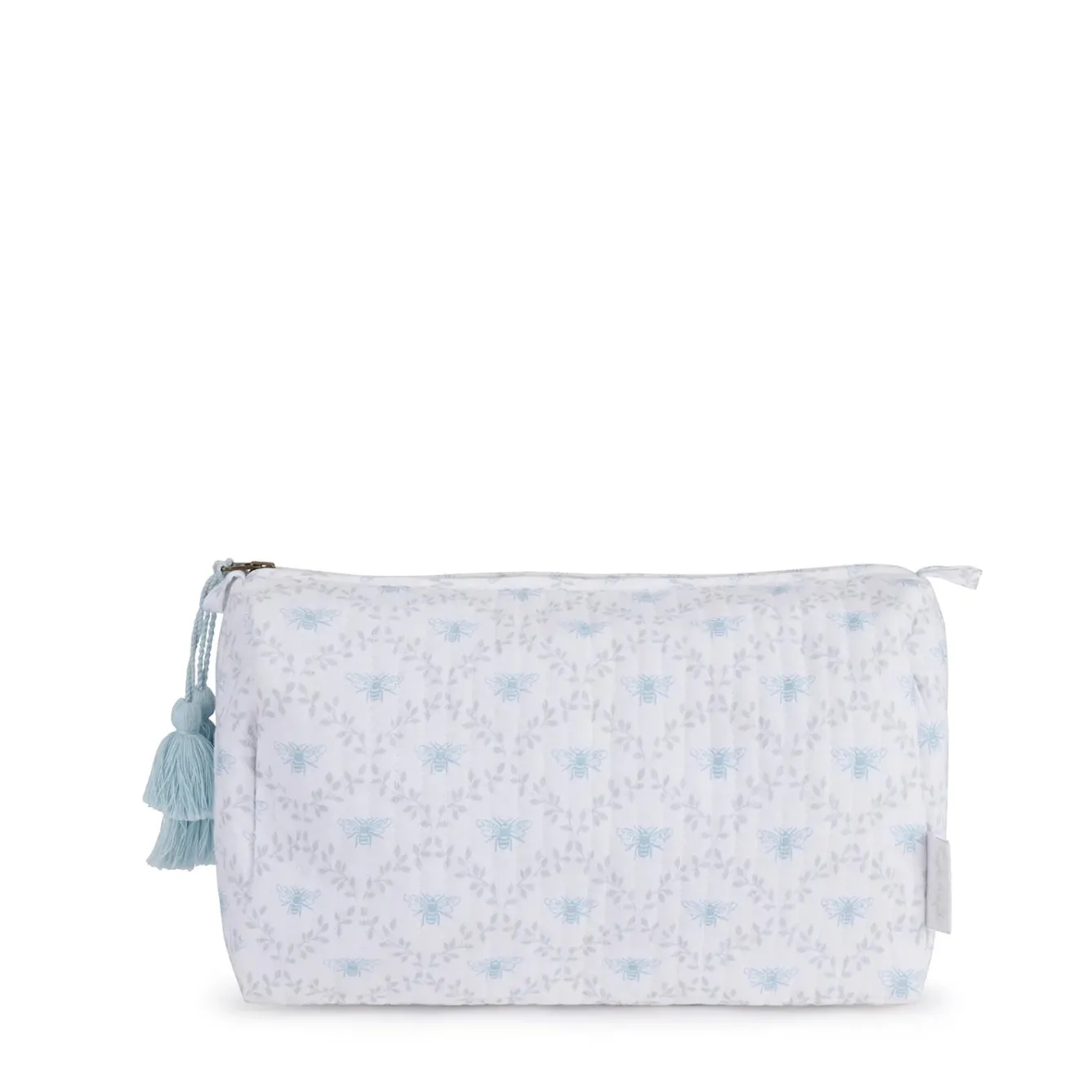 Sophie Allport Bags-Bees & Leaves Quilted Cotton Make up Bag
