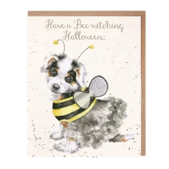 Wrendale Designs Halloween|Stationery-'Bee-Witched' Dog Halloween Greeting Card