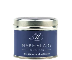 Marmalade of London Home Fragrance-Bergamot & Soft Rose Medium Tin Candle