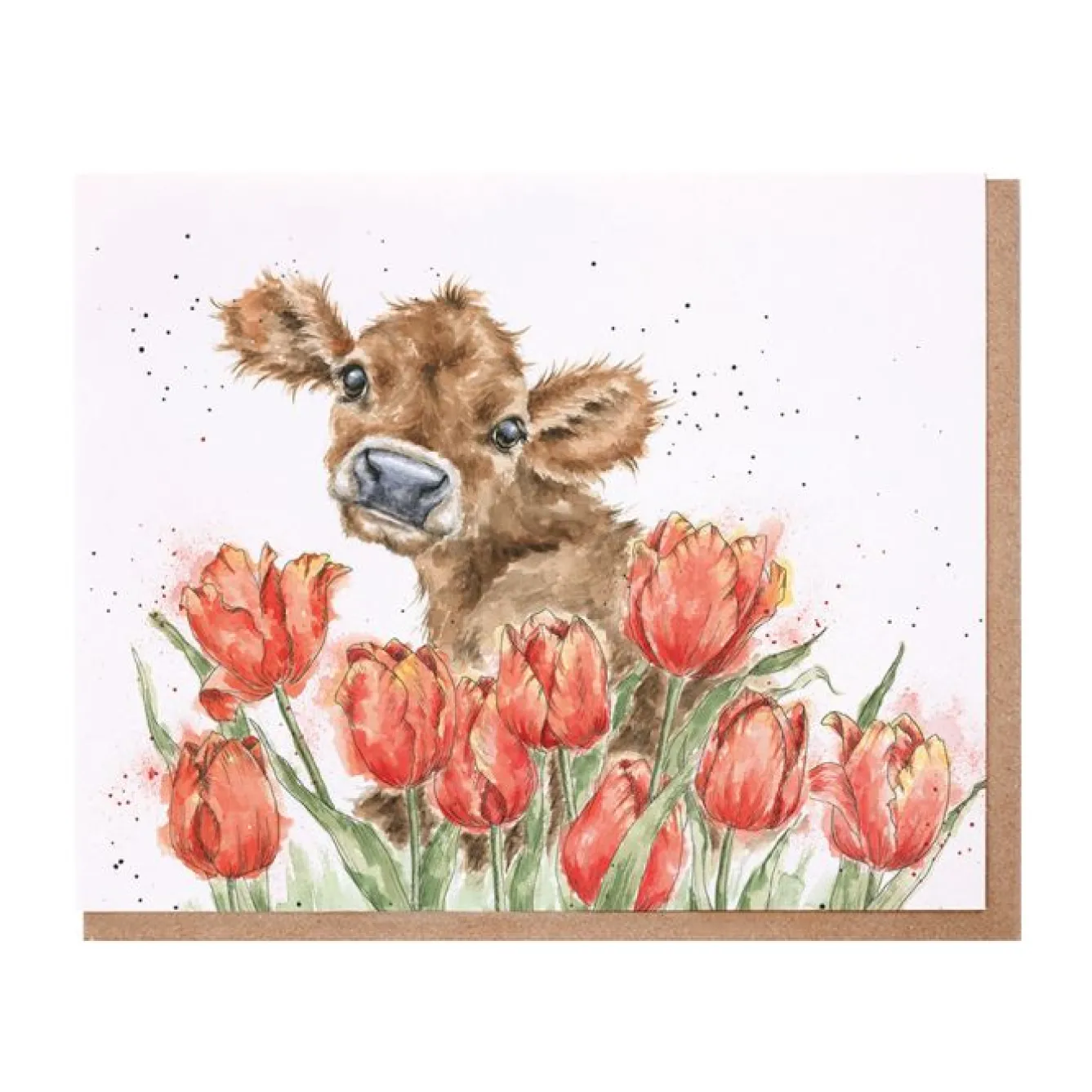 Wrendale Designs Greeting Cards-'Bessie' Cow Greetings Card