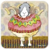 Emma Ball Tea|Coasters-Big Sheep in Sweaters Coaster