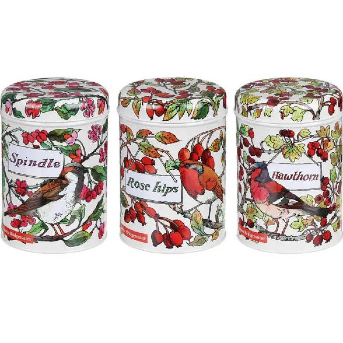 Emma Bridgewater Storage Caddies|Storage-Birds in the Hedgerow Set of 3 Round Caddies