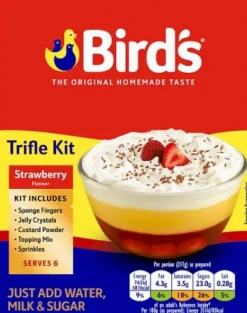 Tea & Biscuits British Store Cupboard-Bird's Strawberry Trifle Kit