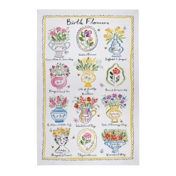 Ulster Weavers Tea|Tea-Birth Flowers Tea Cotton Tea Towel