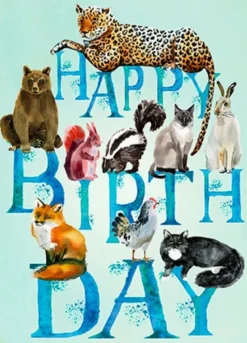 Madame Treacle Greeting Cards-Birthday Animals Greetings Card
