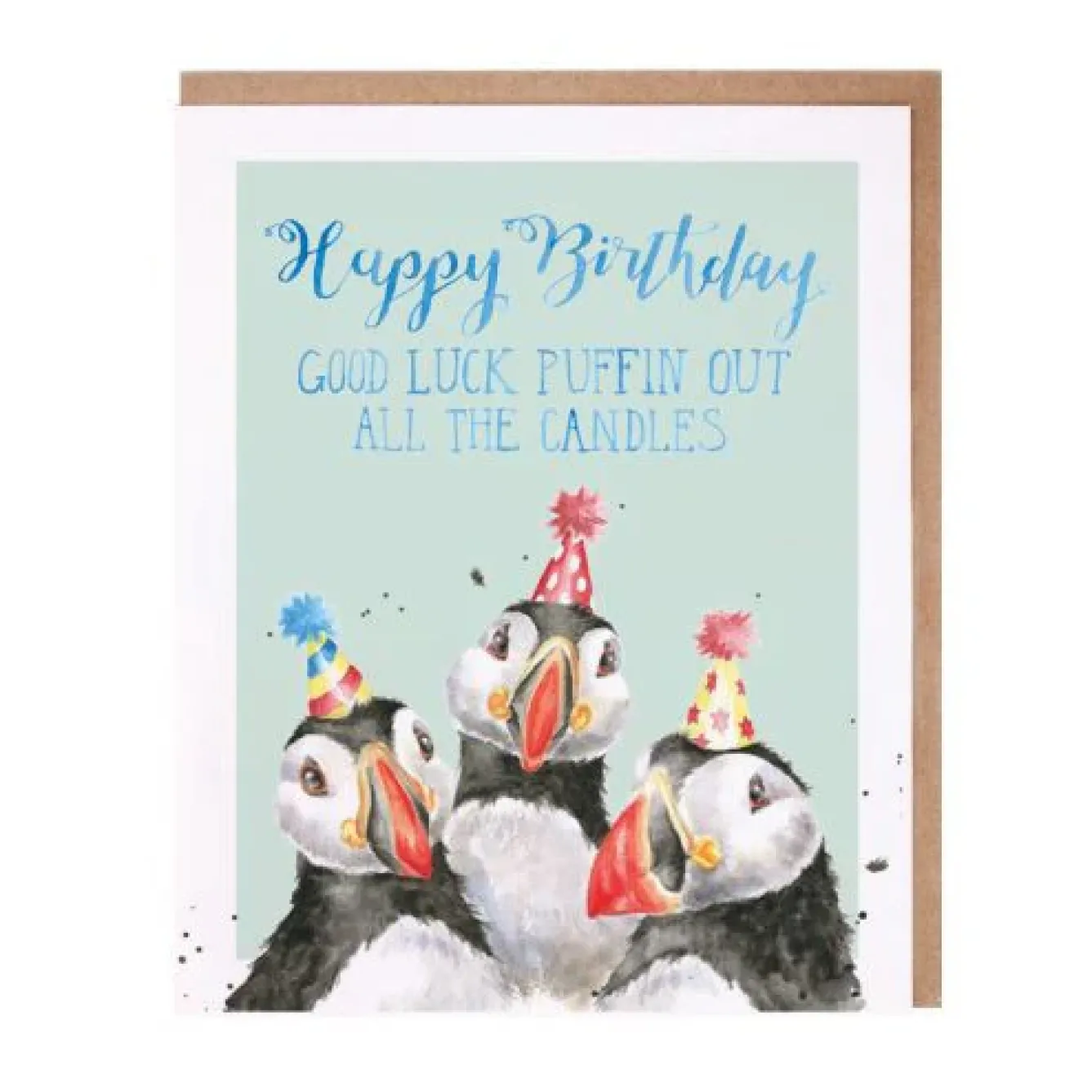 Wrendale Designs Greeting Cards-'Birthday Candles' Puffin Birthday Greetings Card