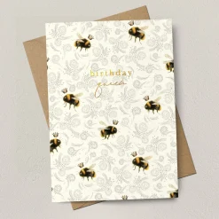 Stephanie Davies Greeting Cards-Birthday Queen Bee Repeat Greeting Card