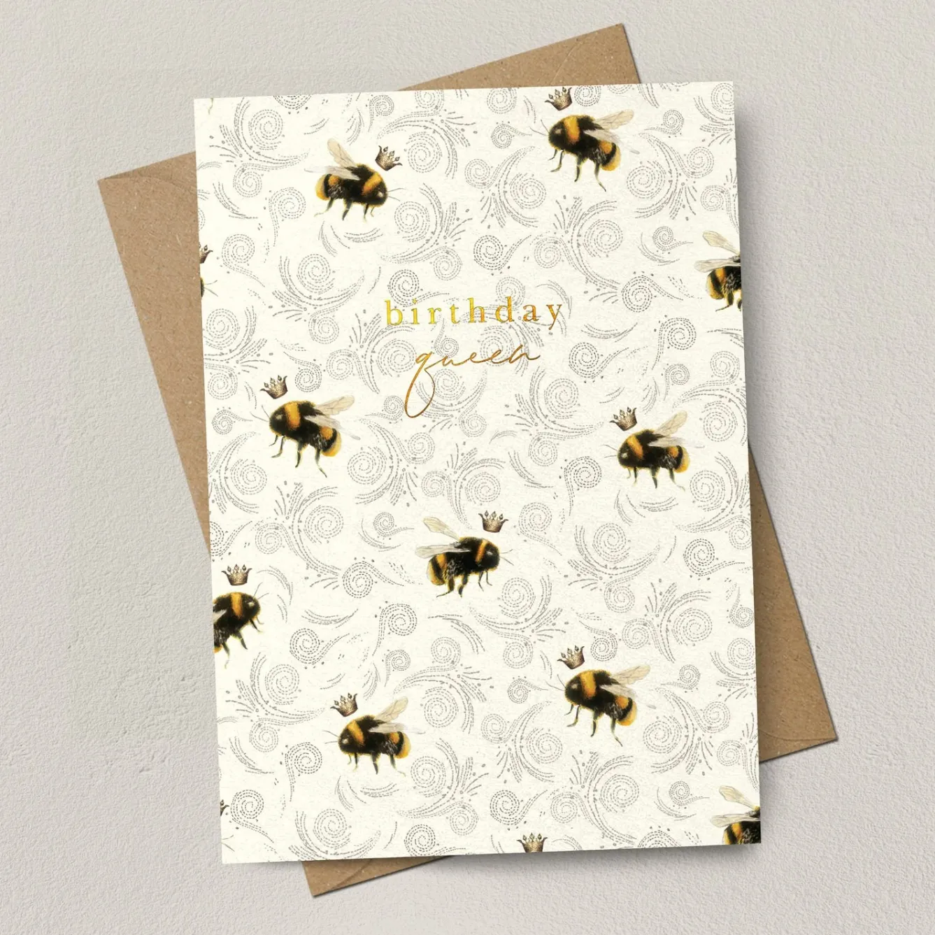 Stephanie Davies Greeting Cards-Birthday Queen Bee Repeat Greeting Card